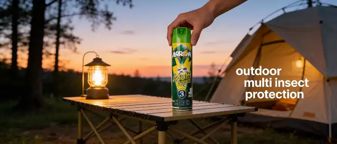 Insect control products including mosquito coils and aerosol sprays