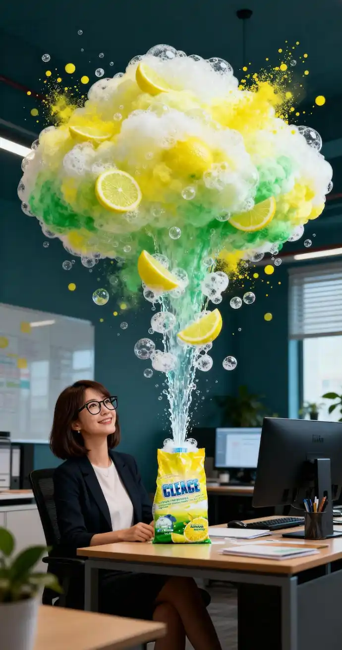 CLEACE perfumed washing powder supplied to global distributors