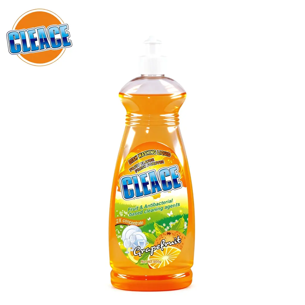 [CLEA-600G-GRAPEFRUIT-P2114] CLEACE 2X Ultra Concentrated Dishwashing Liquid - Refreshing Grapefruit Essence & Vitamin E Hand Guard (Export Grade) 600ml