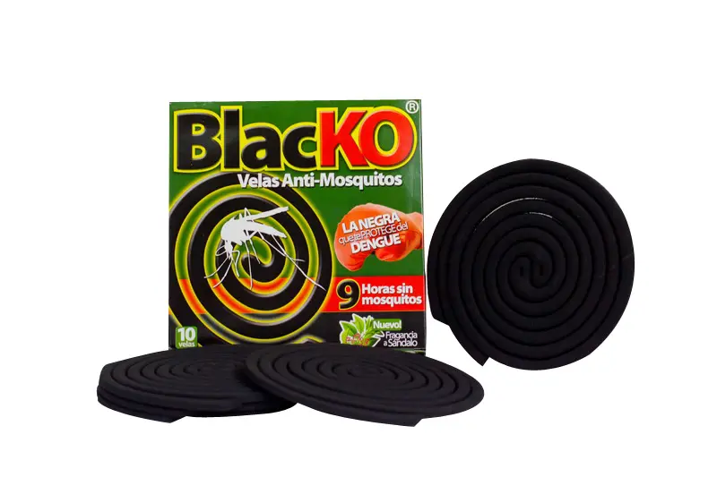 BLACKO BLACK MOSQUITO COILS 10COILS/BOX, 60BOXES/CTN, MIRCO-SMOKE, SANDALWOOD