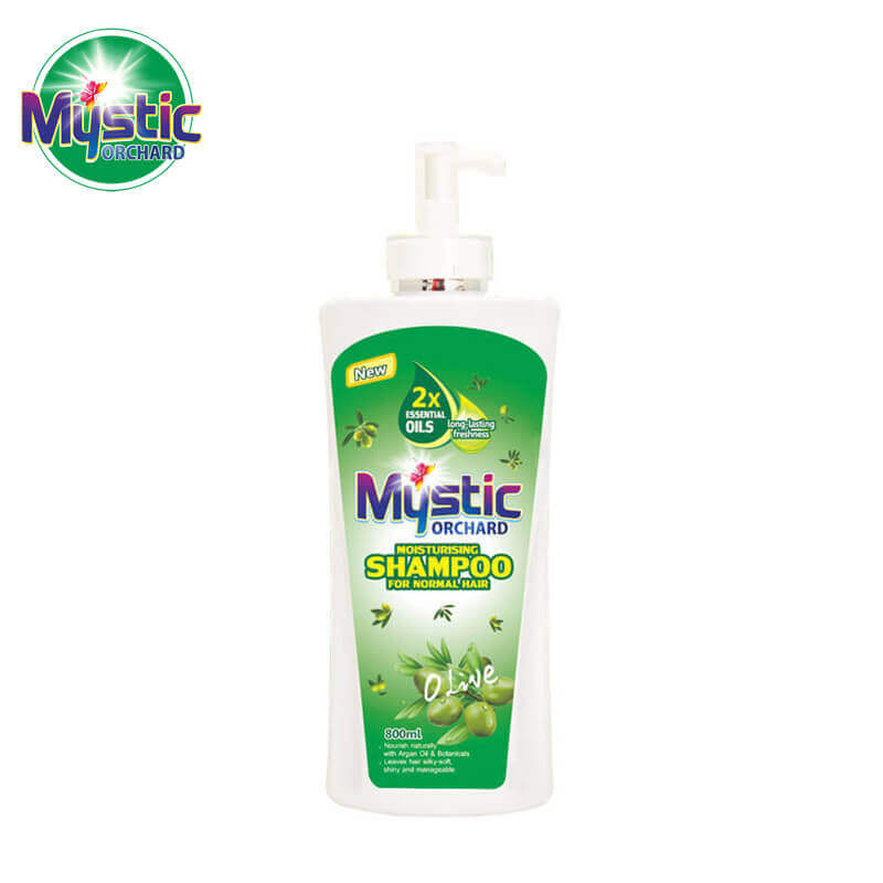 Mystic Orchard · Shampoo · Moisturising formula with olive ext