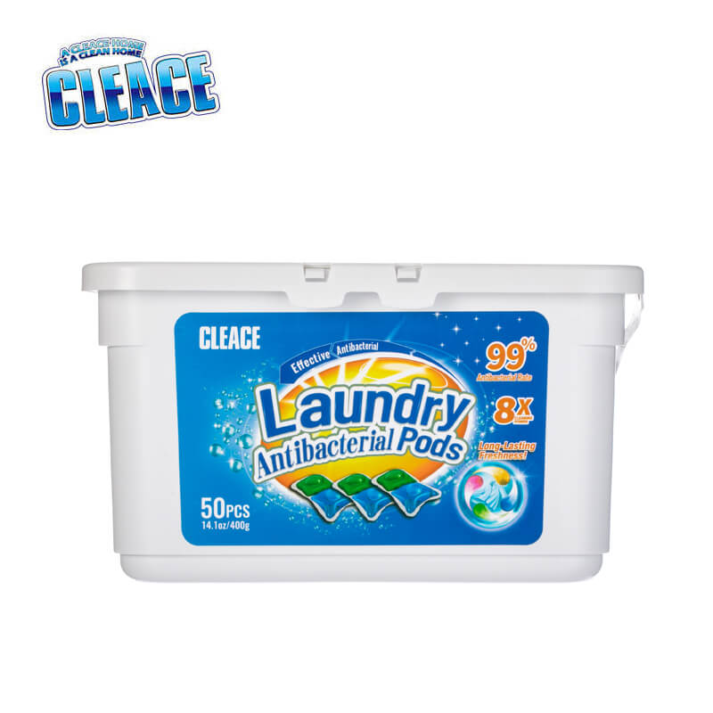 CLEACE · Laundry Pod · Antibacterial protection kills 99.9